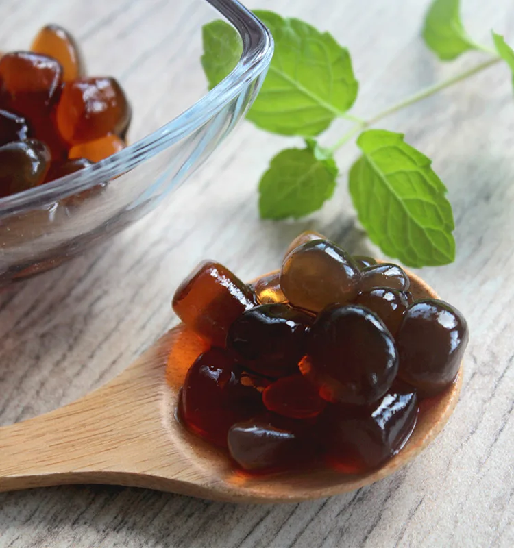 Прозрачное желе Konjac Boba-коричневый сахар