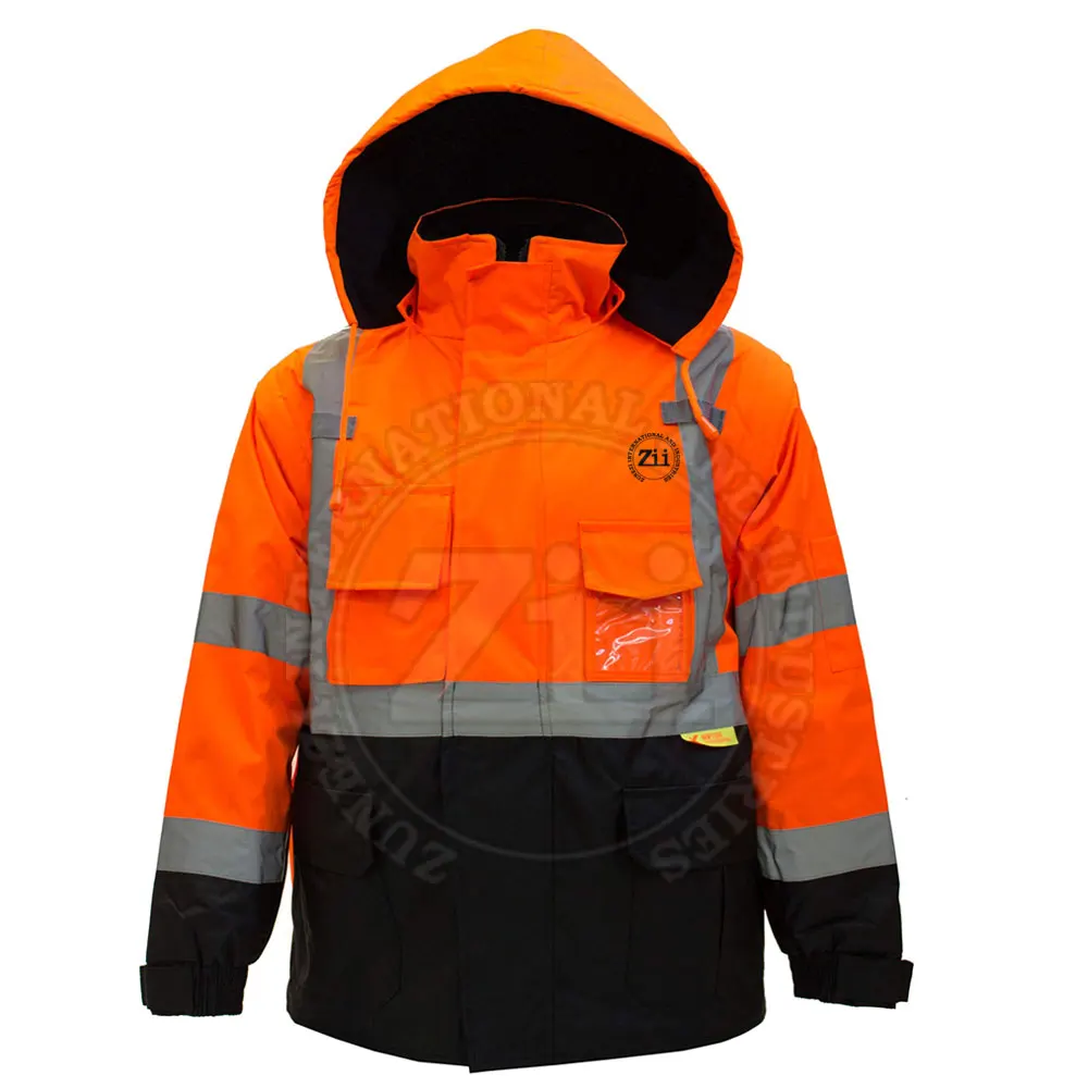 Wholesale Hoodie Workwear 3in1 jacket Tape Fleece-Lined Jacket Reflective Safety Clothing Work Clothes