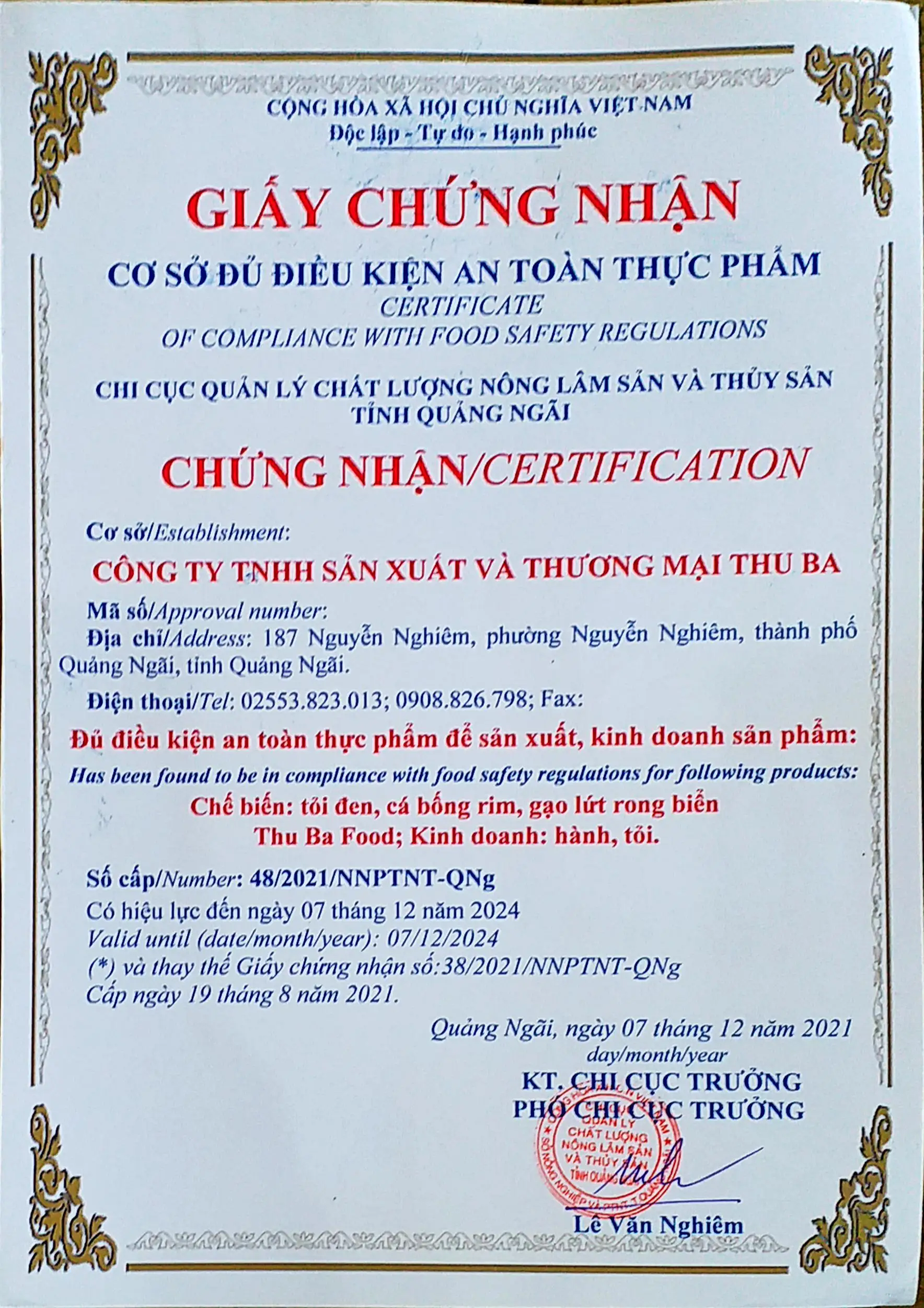 High Quality Thu Ba Seaweed Dried Brown Rice 70g Good Price