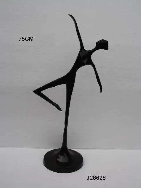 Aluminium Dancing Girl Figurine in White Powder Coating Decorative Metal Sculptures For Home