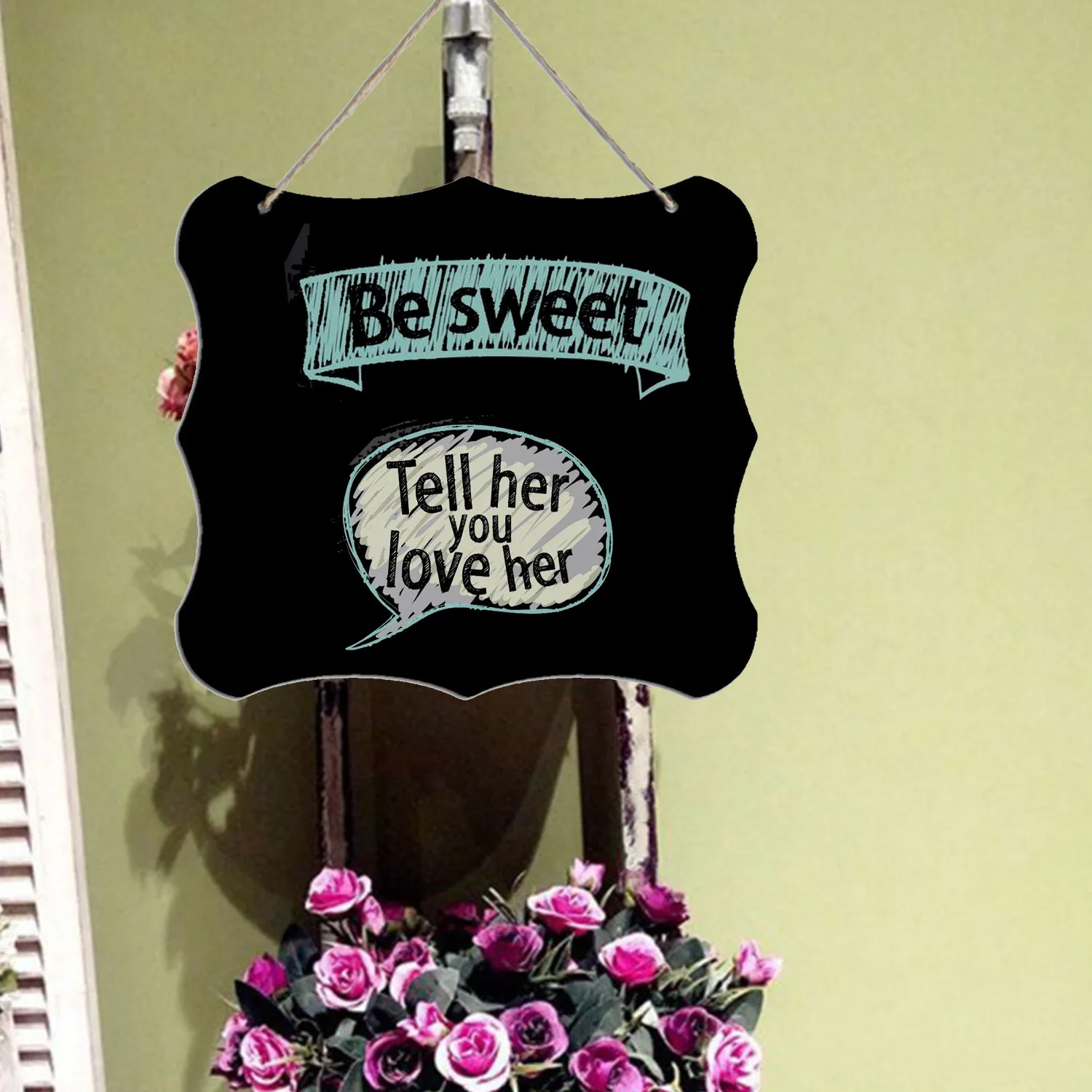 Украшение на День святого Валентина Подвесной деревянный лист креативная доска для письма сообщений знаки памятные материалы