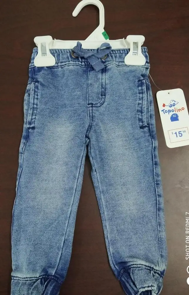 Boys Kids Drawstring Stretch Slim Fit Denim Elasticated Waist Joggers Jeans Pants Original Branded Labels Bangladesh Stock Lot