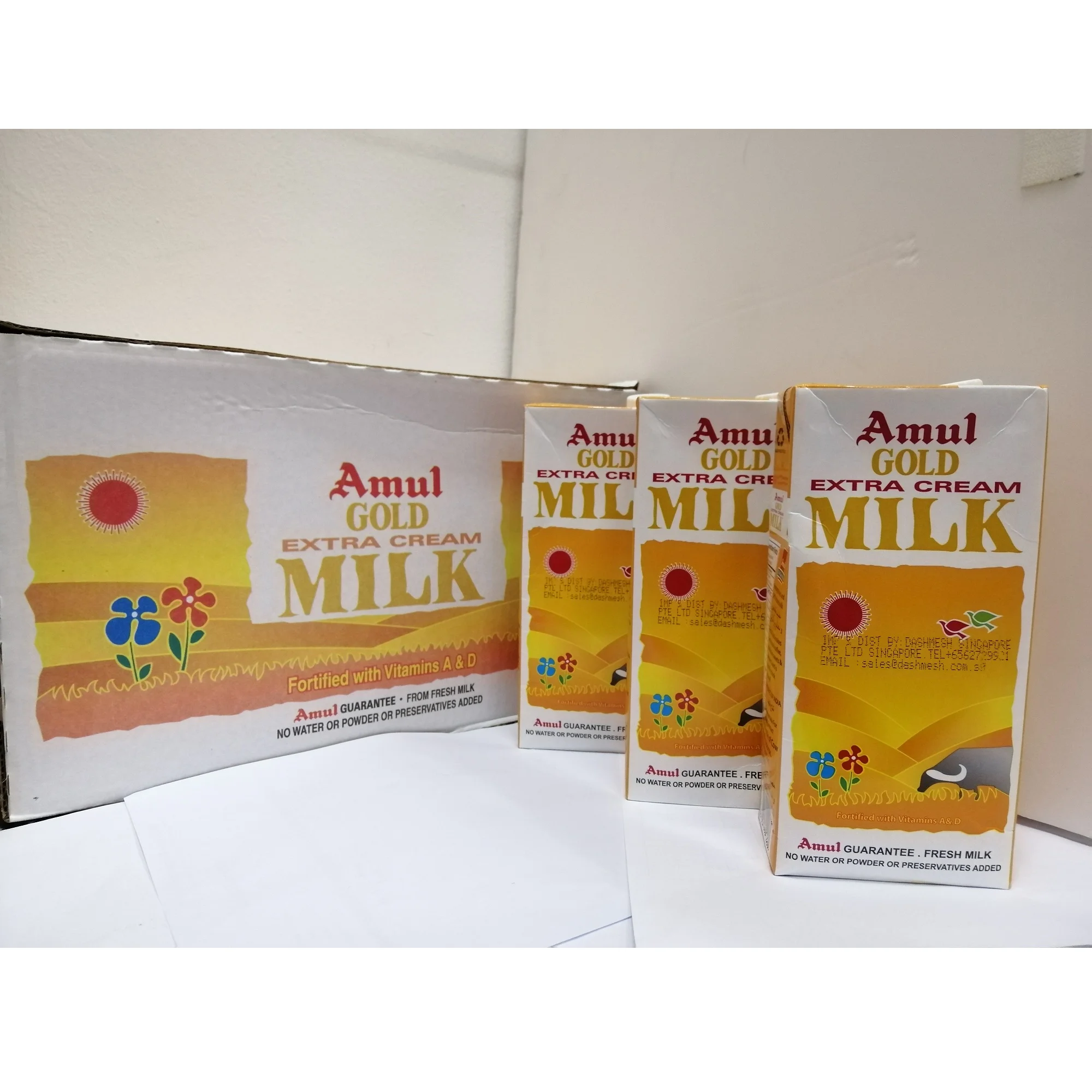 Wholesale Hot Product Amul Gold Extra Cream UHT Gold Milk 1 Ltr In Box Packing From India