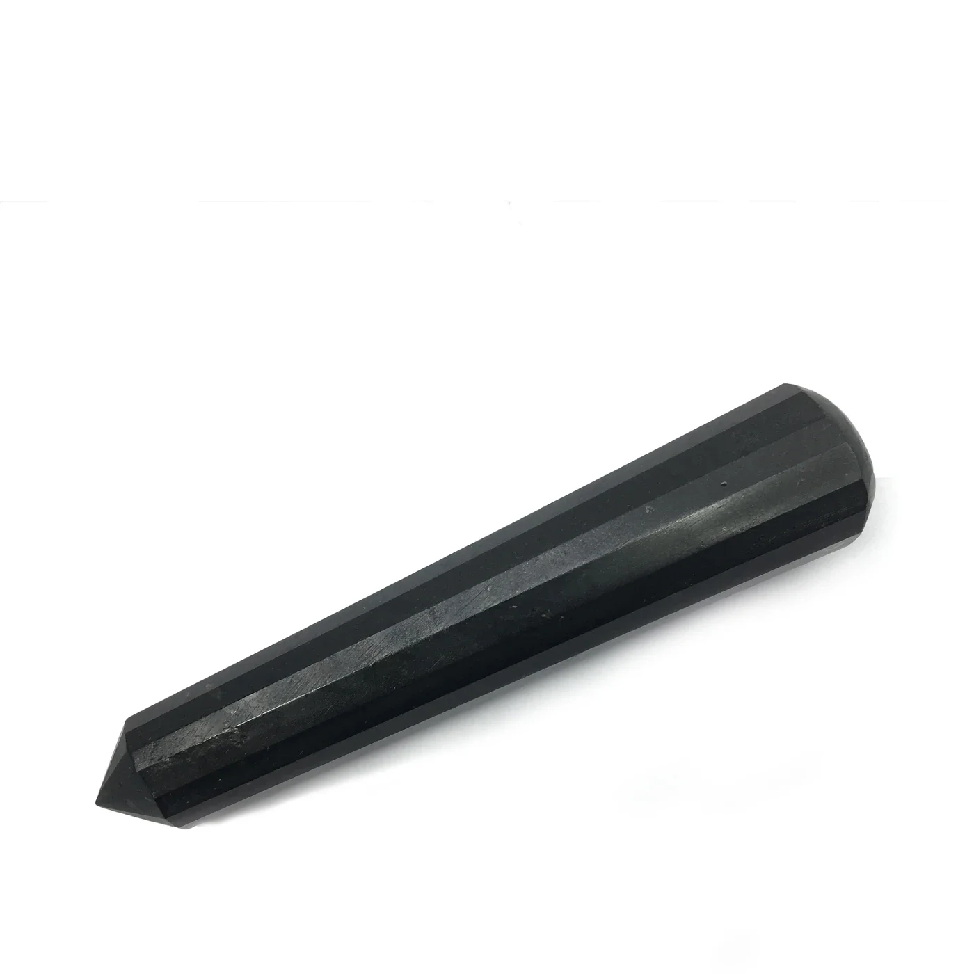 Black Agate 8-Faceted Massage Stone Wand Crystal Crafts Product