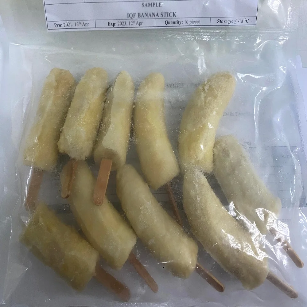 Vietnam Supplier Essential Nutrients Naturally Sweet Gentle Banana Aroma Sliced IQF Banana With Bulk Packaging