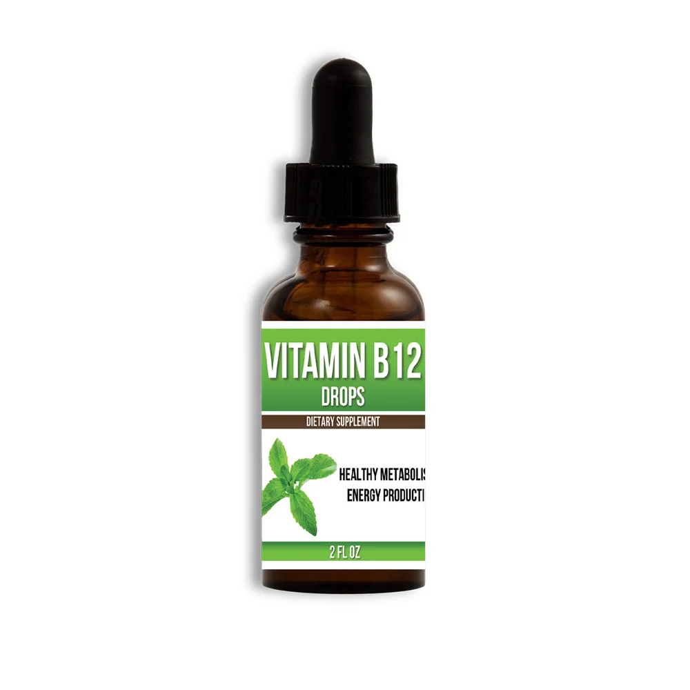 Vitamin B-12 Complex Drops 2 fl oz Healthy Metabolism Energy Premium Quality Dietary Supplement