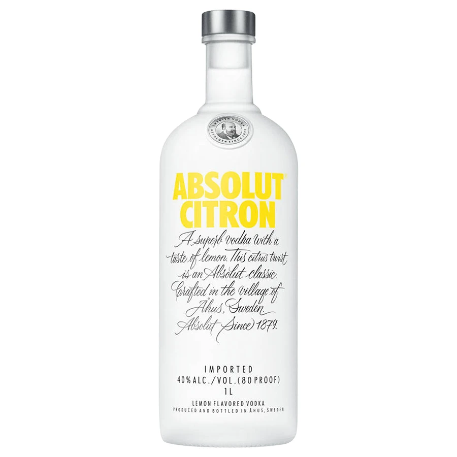 Smooth Mellow Citron 1L 40% alc./vol Sweden Flavor Vodka with Hint Lemon Peel Lime Note
