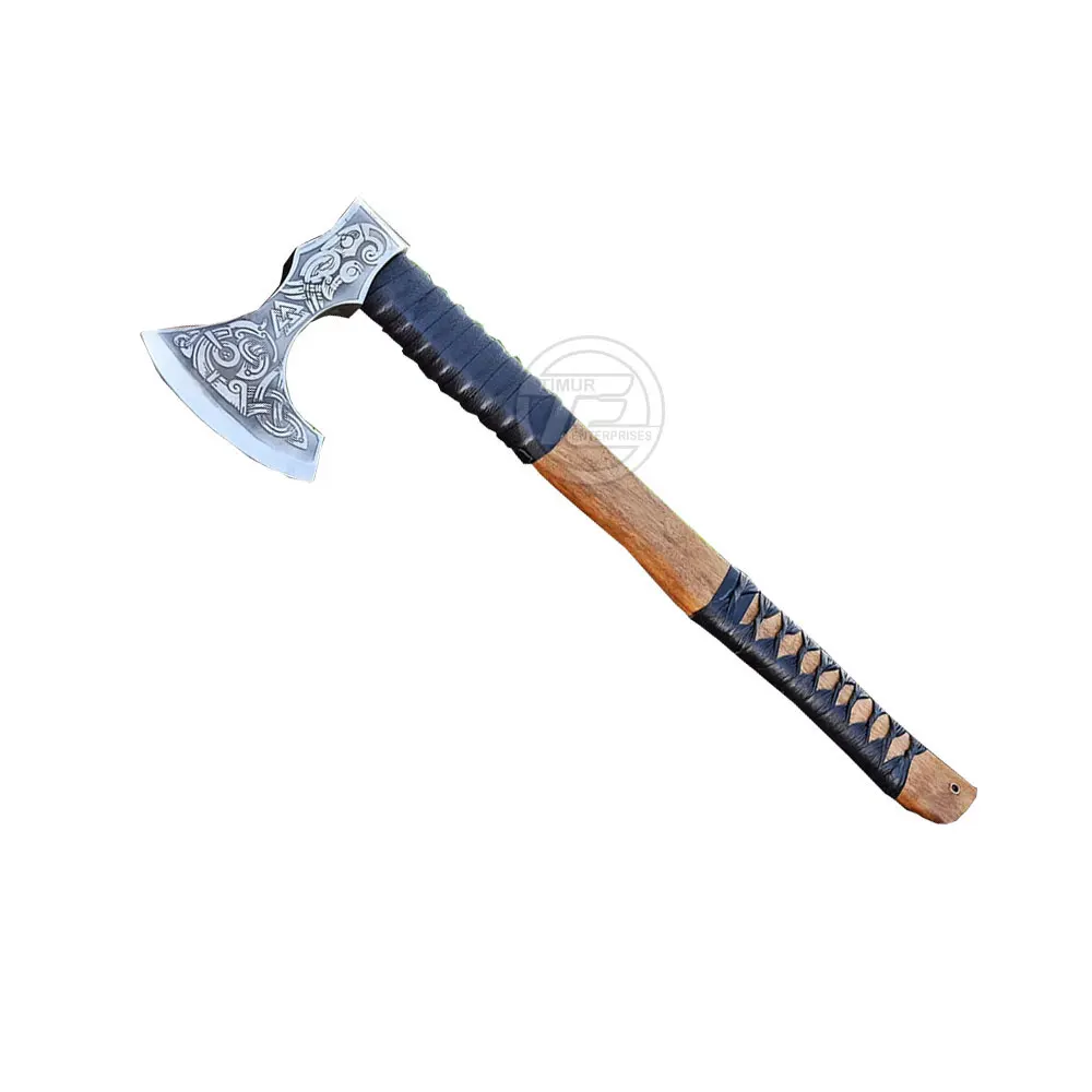 Custom Make Damascus Steel Viking Style Axe