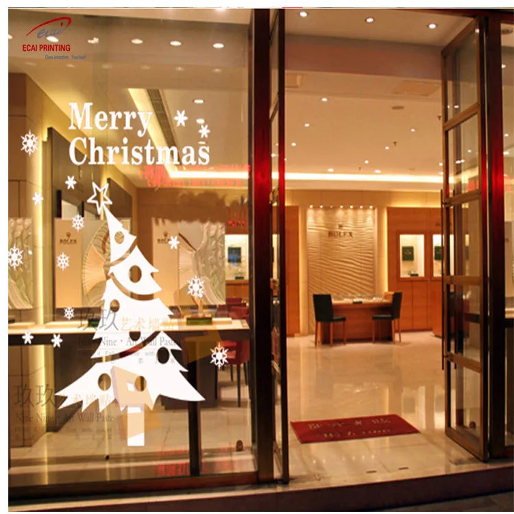 Custom Removable No Glue Static Cling Glass Window Vinyl Stickers