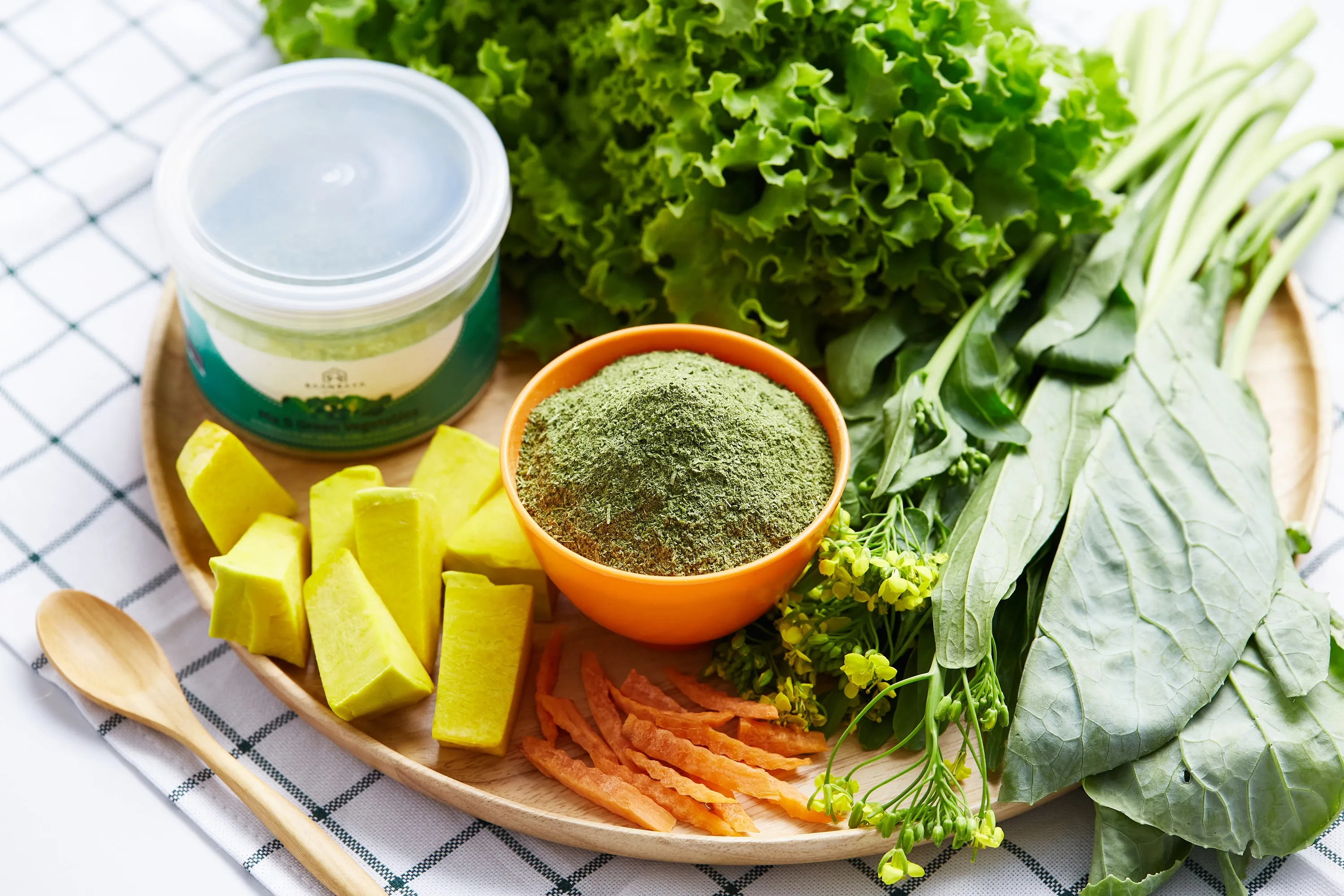 
5 Kinds Of Mixed Green Vegetables Powdered (spinach, gourd, kale, broccoli, kale) (50 g) 