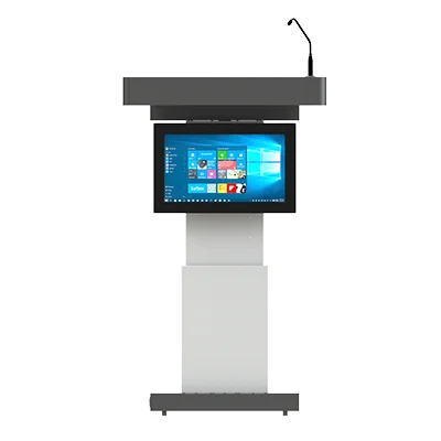 Digital Podium, Lectern for Conference Halls - Smart Podium DL22A-M - with Remotely Controlled Height Adjustment 1920*1080 Gray