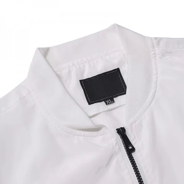 Men Solid Color Pilot Boomer Zip Jackets Coats Male Casual Fashion Slim Fit Large Size Spring Autumn Jackets Men