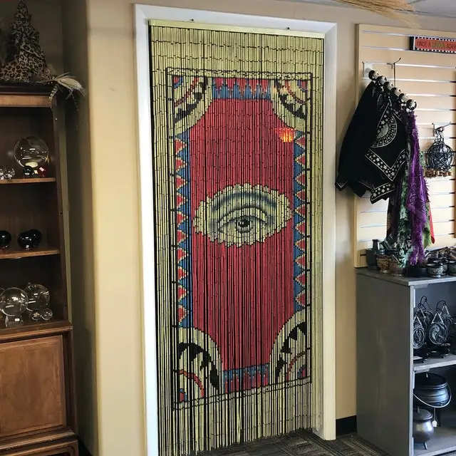 Vietnam Cheapest The eye Bamboo Beaded Door Curtain The summer beaded painted door curtain Wholesale