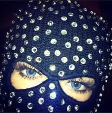 Glamorous Big Stone 3Hole Women Ski Mask Custom Ski Mask