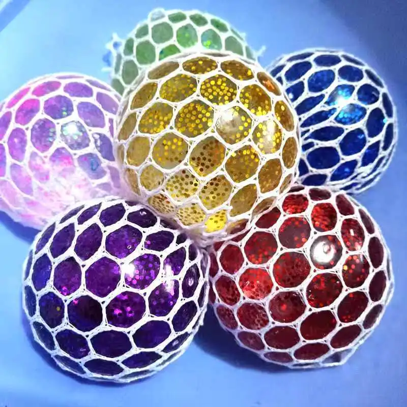 Pressure Decompression Anti-Stress Hot Selling Stress Slime Squeeze Mesh Squishy Ball