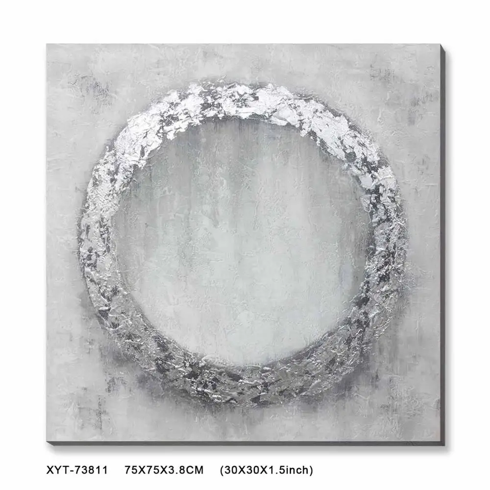 Canvas Ring Handpainted Art Goldfoil Stretched Wall Decoration