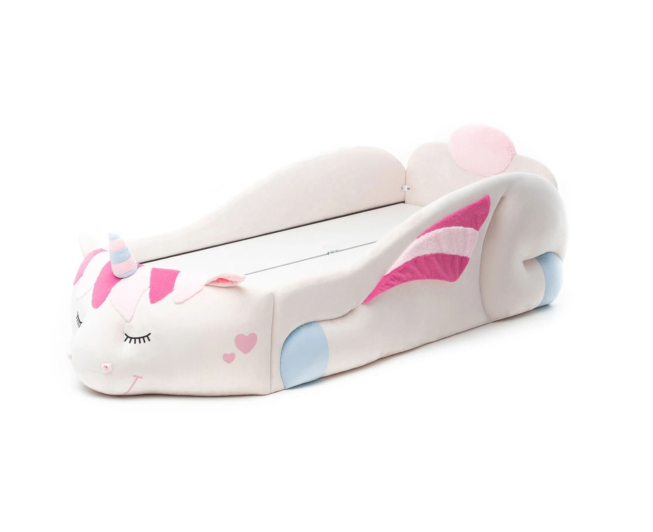 Baby Crib Animal Unicorn with Eco Mattress and Box for Clothes Children Cot Modern Kids Furniture