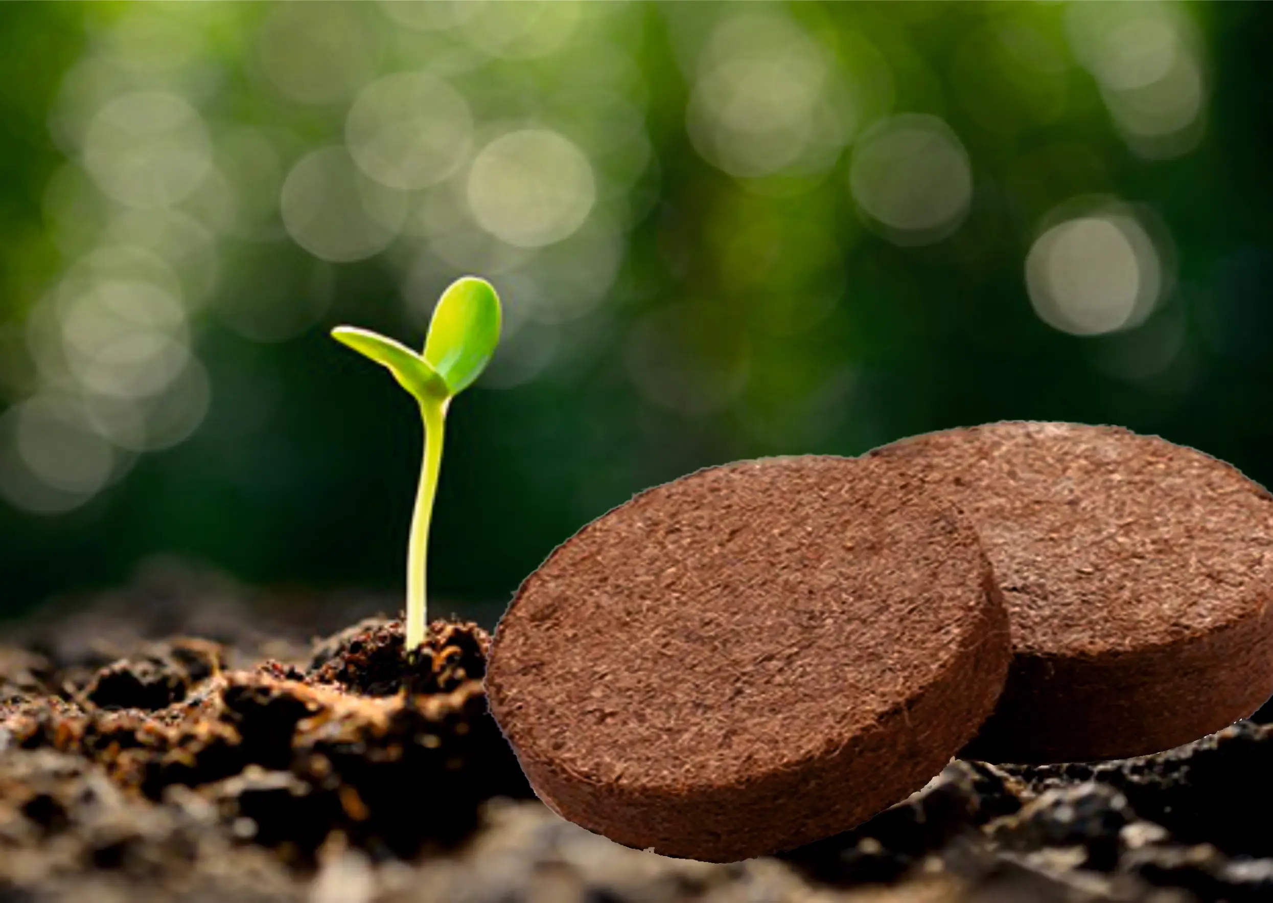 Coir Discs with trays blister pack for seed starting natural coconut coir jiffys
