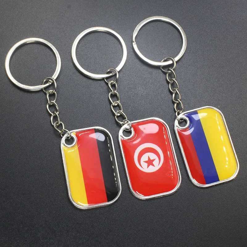 Asia Football Cup Metal keychain National Flags of the World represatations custom UAE national day gifts key ring