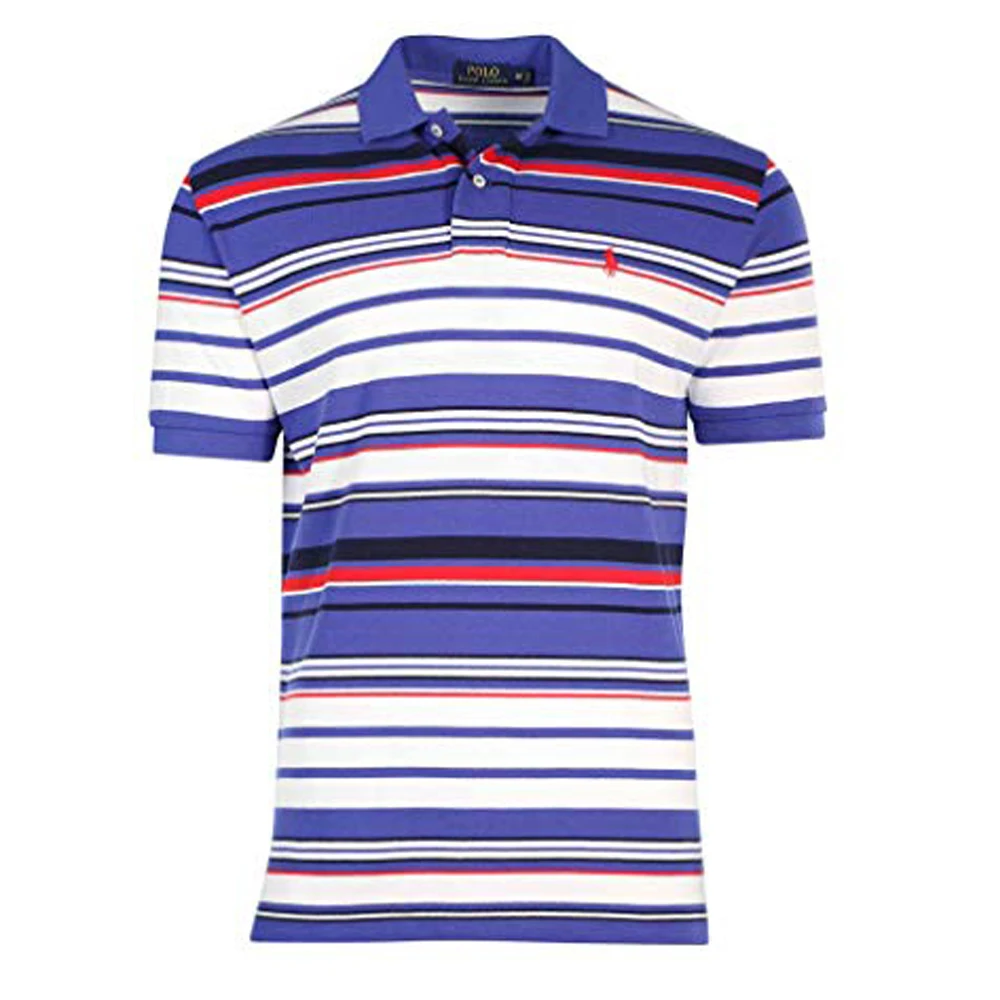 
100% Cotton Yarn Dyed Striper Three Colour Polo Shirt 