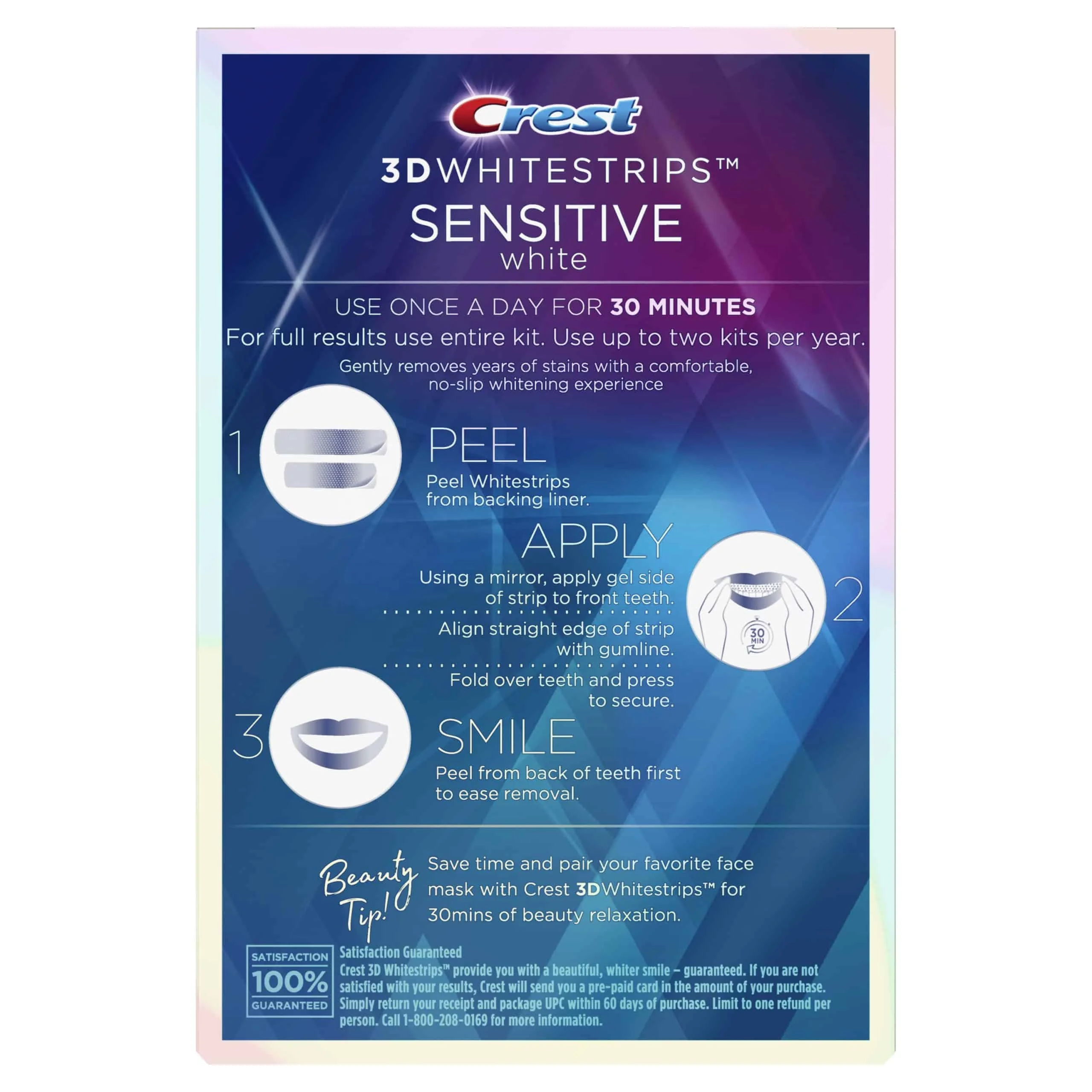 Crest 3D Whitestrips Sensitive White Dental Whitening Kit