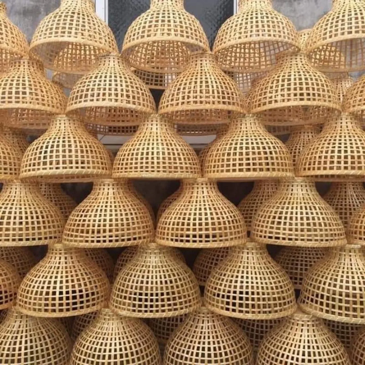Rattan Light Bamboo Hanging Lamp Handmade