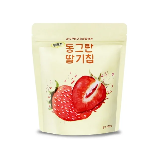 
Premium strawberries fruit chips organic baby made in Korea 