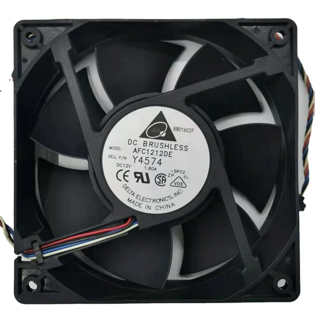 Delta 120x120x38mm Dell Brushless Large Air Volume DC 12V 1.6A PWM AFC1212DE Server Violent Cooling Case Fan