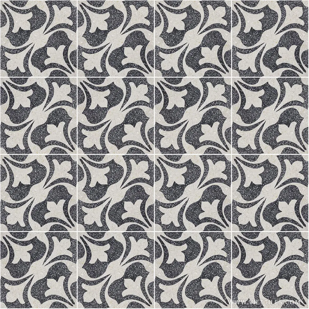 Mother of pearl terrazzo cement tiles 200x200x16mm