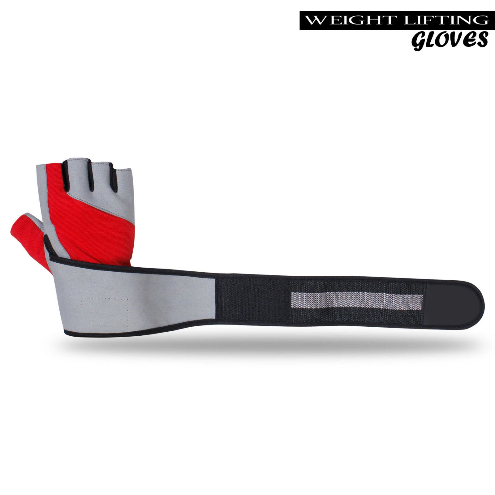 
Wrist Protector Compression Band Half Finger Gym Weightlifting Gloves Outdoor Sports Breathable Gym Training Red Gray Gloves 