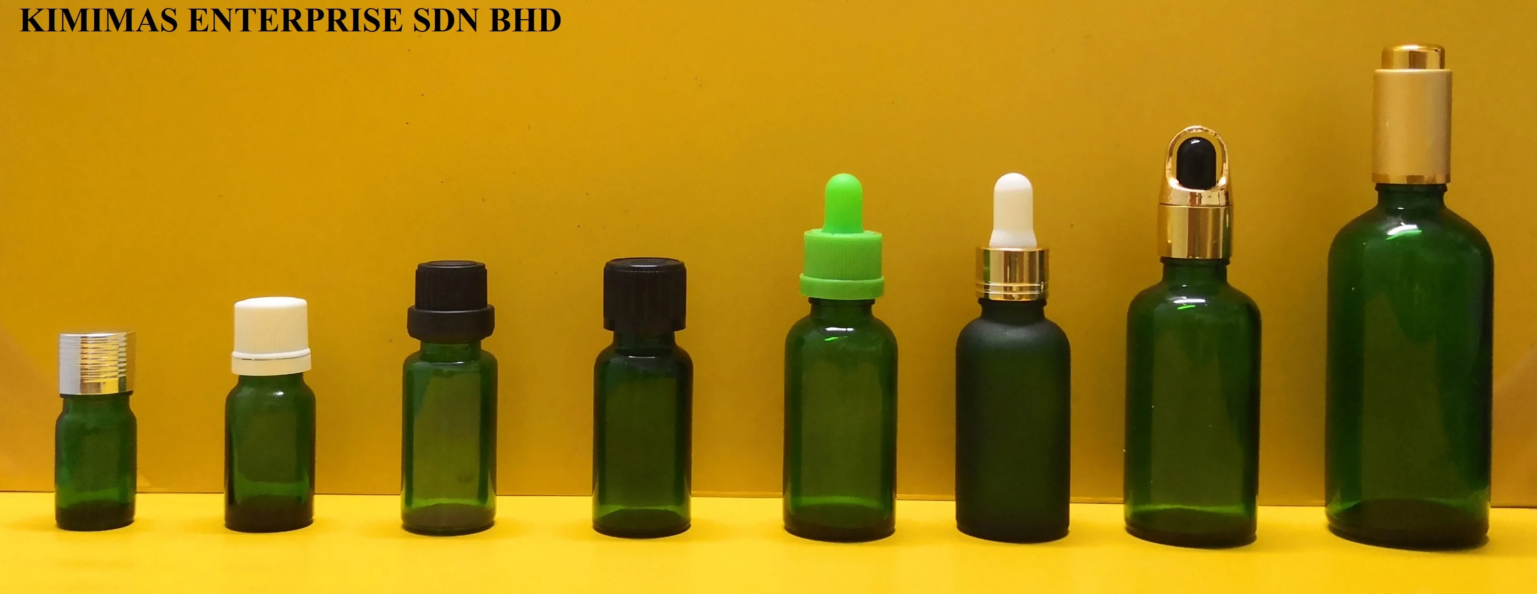 GREEN ESSENTIAL OIL GLASS BOTTLE (EG)