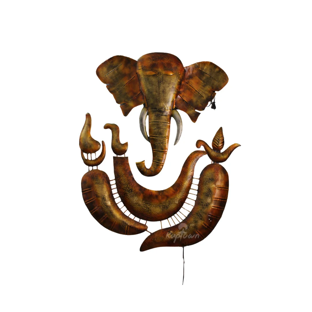 CREATIVE LORD GANESHA For wall decoration hanging  modern antique  home decorative metal art Creative Unique indian culture god