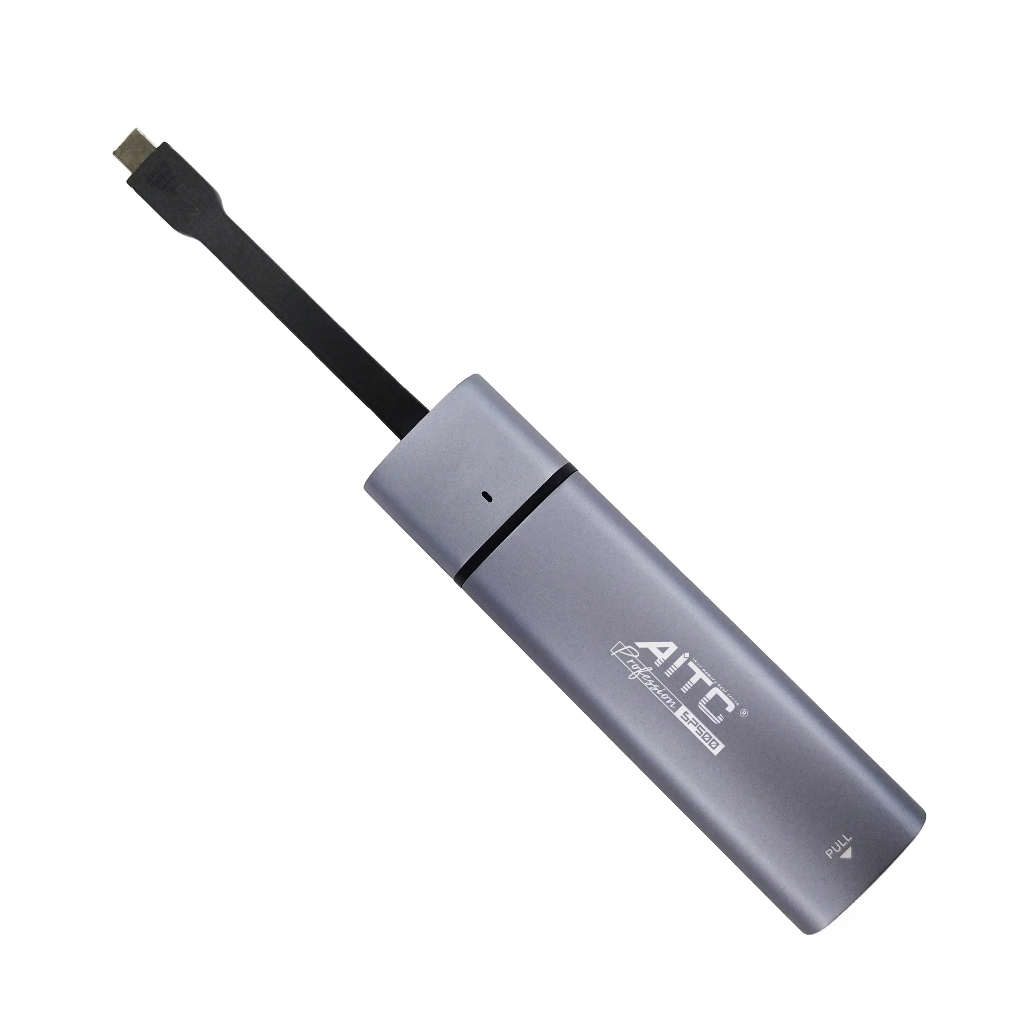 USB Type-C концентратор SSD M.2 NVMe PCIe корпус со встроенным кабелем для