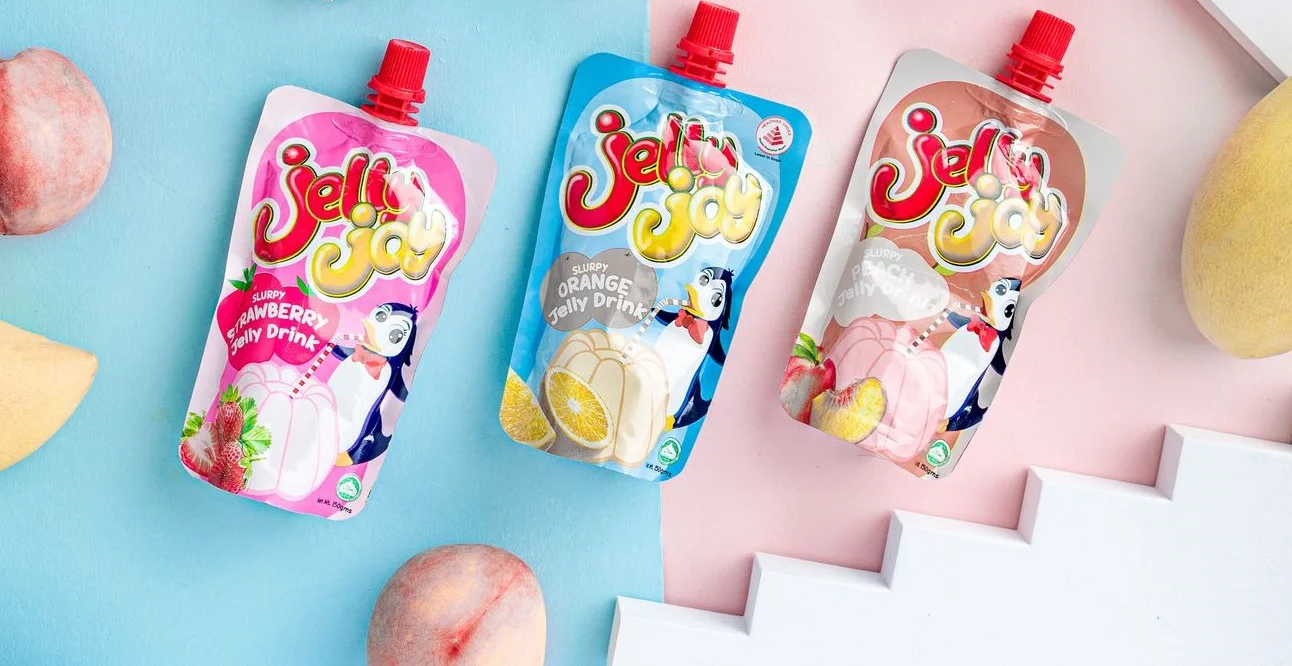 High Quality Fruity Dessert Drink Low-Carb Children Snack Pouch Bulk Jelly Joy Slurpy Jelly Juice 150gm x 30 Pouches