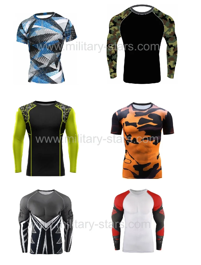 Custom Printed high quality short sleeve rash guard Sublimated mma Rash Guards bjj rash gaurds