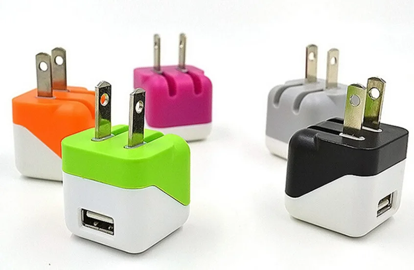 
Dice Foldable 5V 1A US One Port Single USB Travel Wall Charger Adaptor 