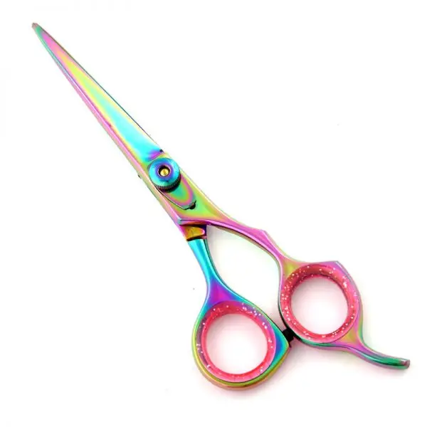 Professional Hair Cutting Scissors German Stainless Steel Multi Color Titanium Coating Shears, Razor Shears Used In Hair Salons