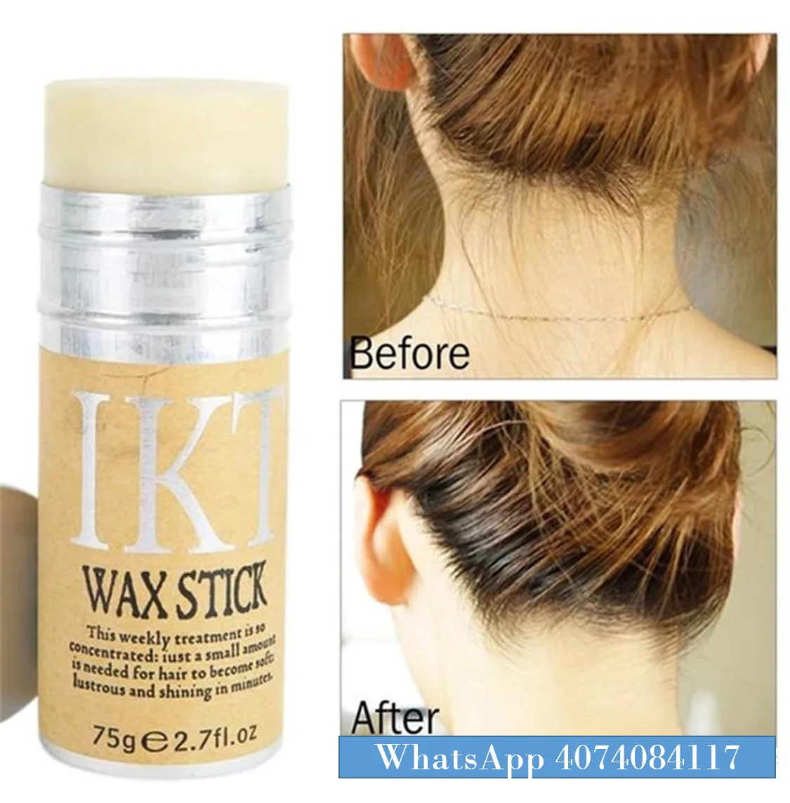USA custom label Hair Wax Stick Wig styling stick Pomade stick Anti-Frizz with natural Castor oil and Beeswax for all hair types