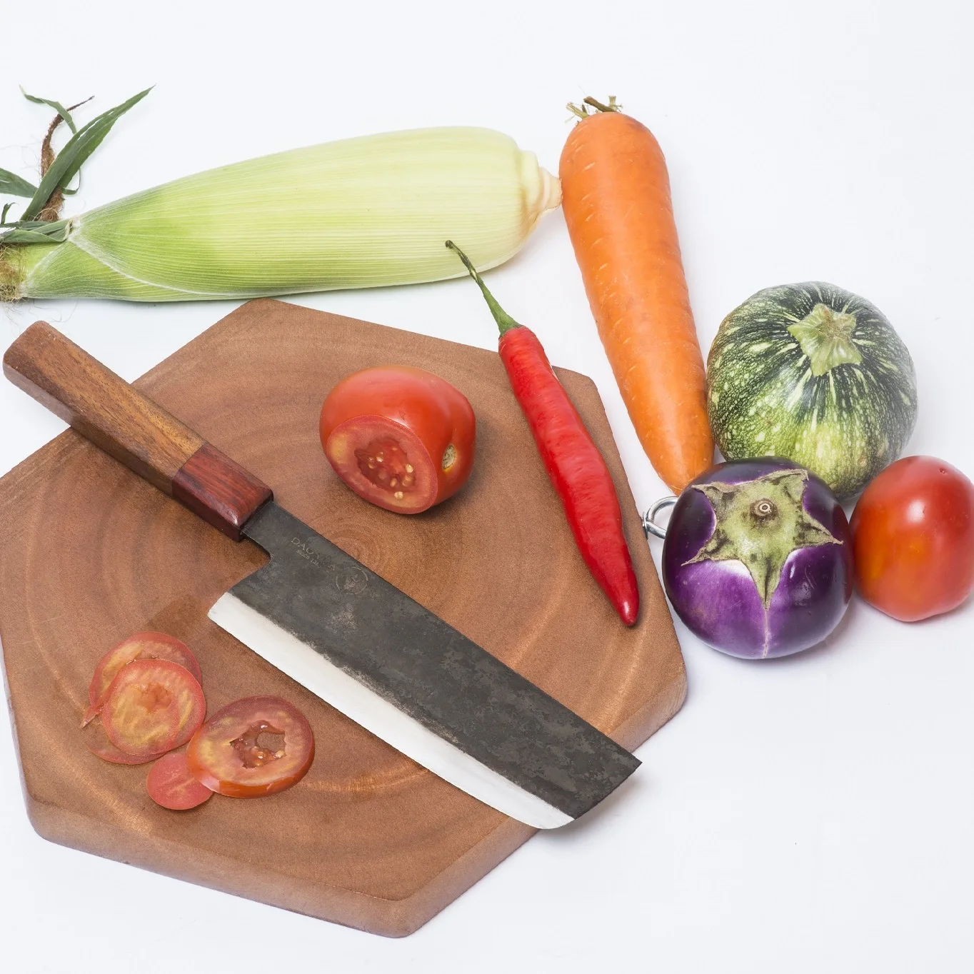 OEM Japanese Handmade Kitchen Knife With Wood Handles Carbon Steel Knives