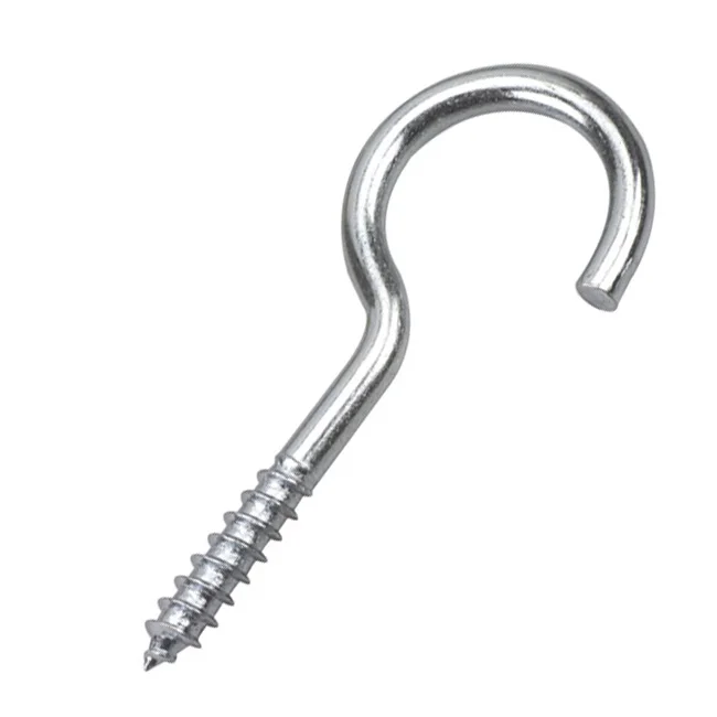 
Saudi Jeddah 10# hook screw China factory low price 72pcs wood Case open eye thread Self Tapping Zinc Plated Metal screw hook 