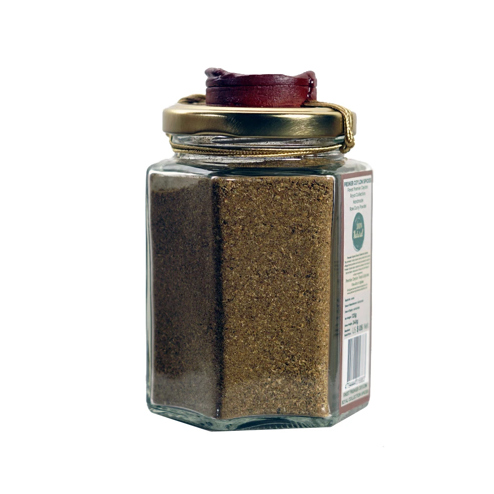 High Quality Wholesale 0.125 kg One Year Warranty Glass Jar Ceylon Raw Curry Powder Origin From Sri Lanka