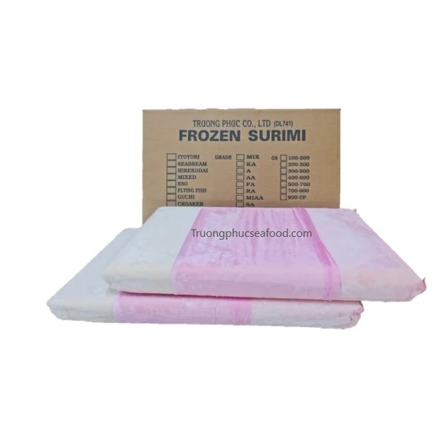 Vietnam HACCP Certification 200/300 Gel Strength 24 Months Shell Life Box Packaging Frozen Surimi