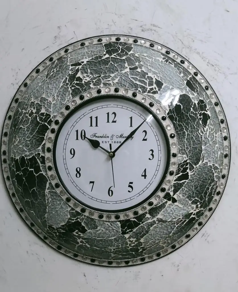 Pendulum Swing Bird Cuckoo Clock Wooden Hot Sell Home Decor Premium Luxury Mosaic Mirror Glass Wall clock