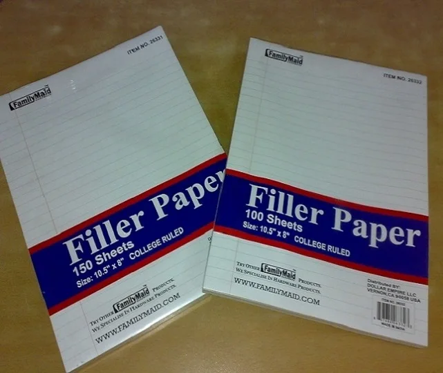 
Filler Paper 100 Loose Sheets Available for Low Price 