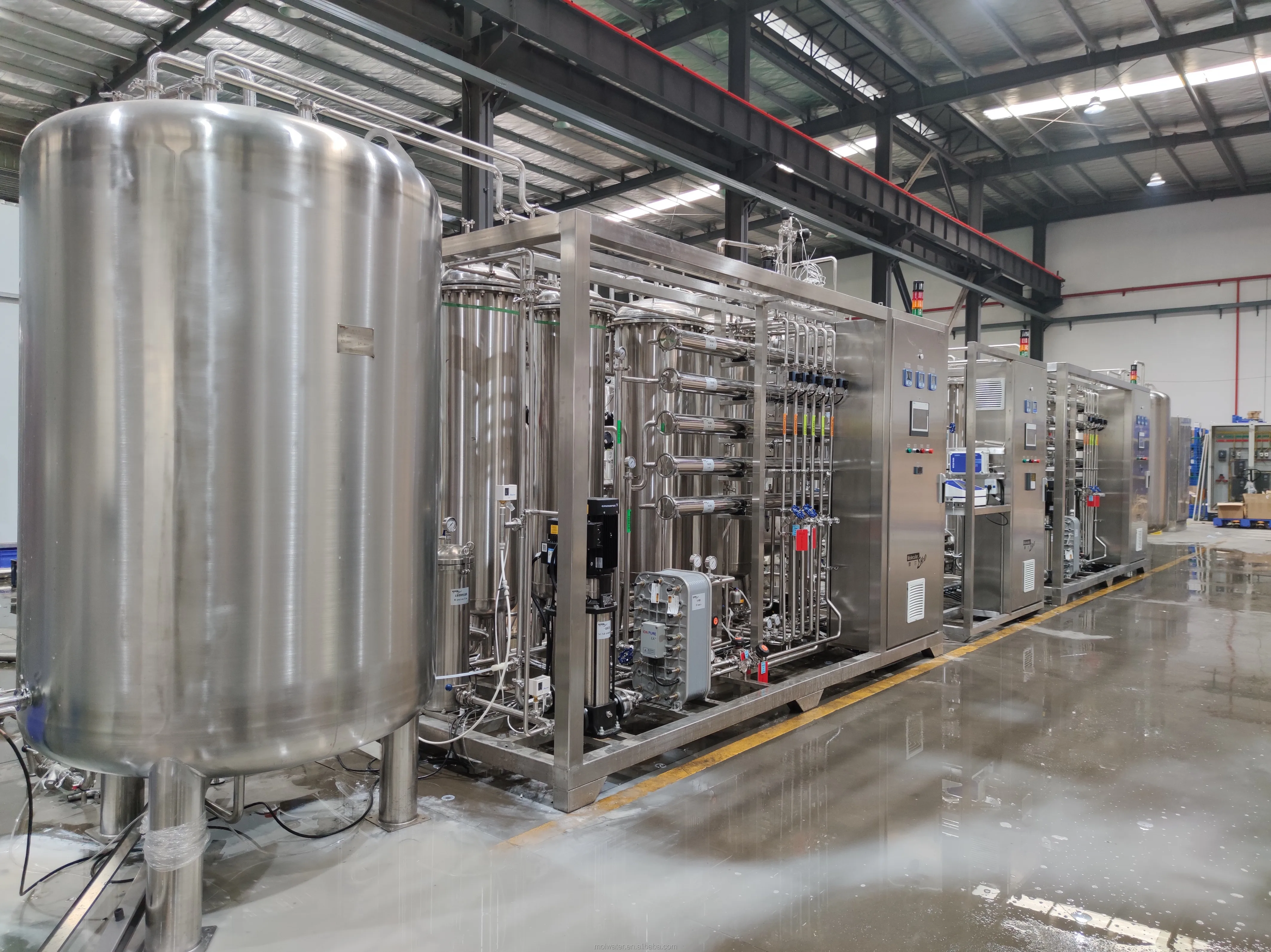  Double RO EDI High Purity Water treatment System for