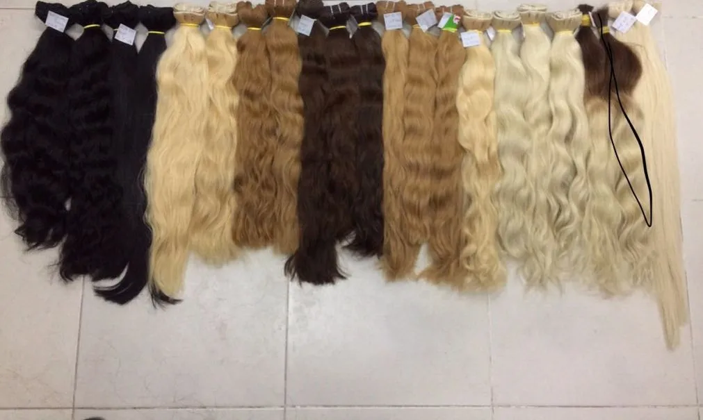 Бесплатный образец натуральные волнистые волосы с двойным натягиванием необработанные из Вьетнама лучшего качества отбеливатель