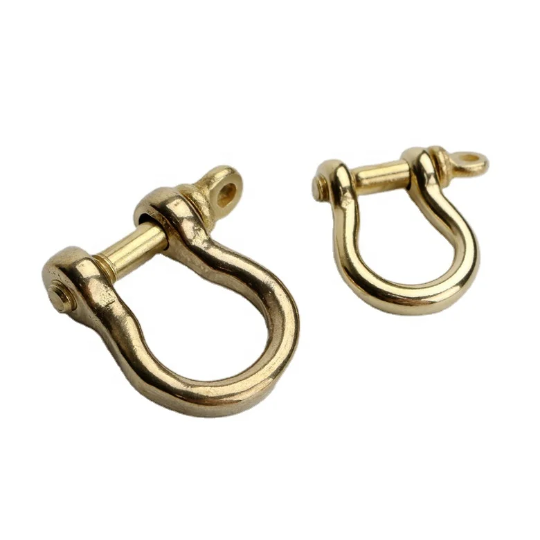 Solid Brass Bow Shackle D-Ring Shackle Brass Screw Pin Anchor Shackle