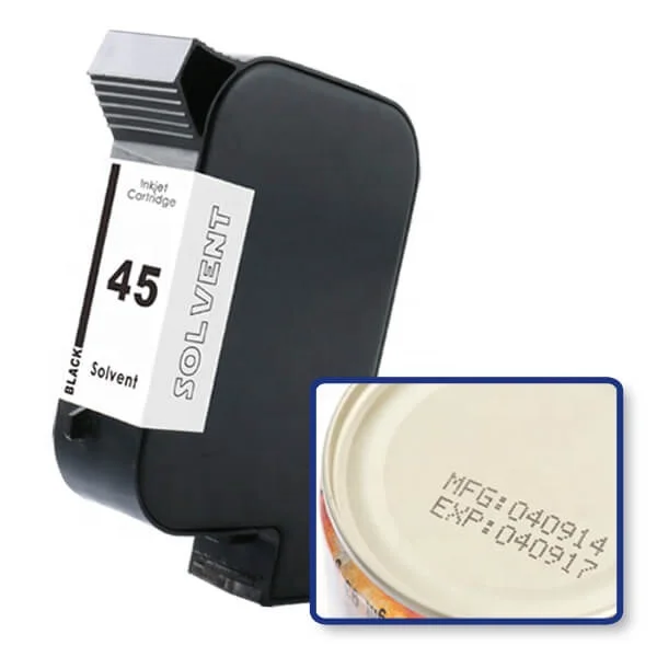 Free sample 45 ink 12.7mm TIJ2.5 thermal ink jet cartridge TIJ 45 for HP45 handheld printer plotter