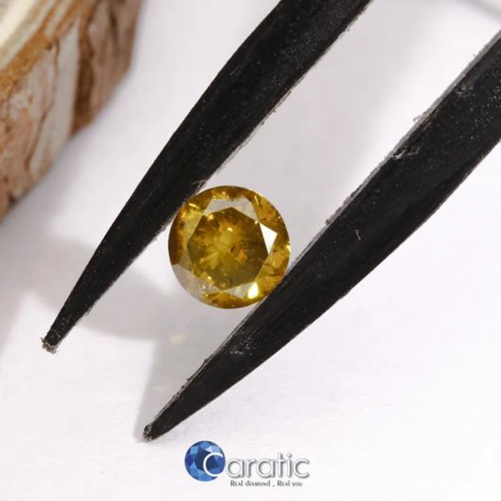 Natural Gemstones Sapphire Faceted Round Cut Diamond Cut 1.01 Ct SI1 Lustrous Calibrated Loose 6.25 Mm Neon Yellow GIA Excellent