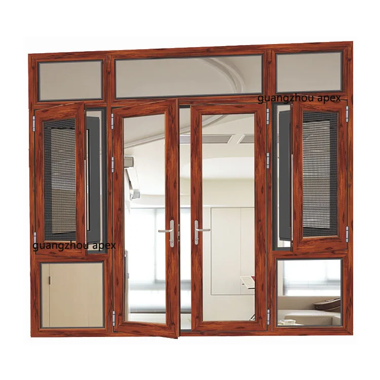 Wood Grain Aluminum Bay Window